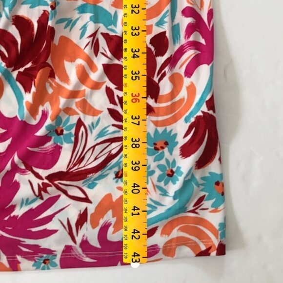 NWT Maggy London  Pink Floral Side Twist Midi Sleeveless Dress Size 0 - Picture 8 of 9